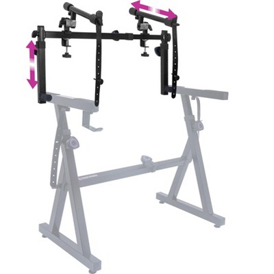 Liquid Stands 2nd Tier Keyboard Stand Attachment with Straps and Adjustable Arms - Piano Stand - Two Tier Keyboard Stand for Square Tube Z Stands