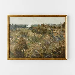 24" x 18" Landscape Study Framed Wall Canvas Antique Gold - Threshold™ designed with Studio McGee
