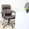 Double Plush Mid Back Executive Chair Brown - Boss Office Products - image 2 of 4