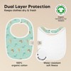 KeaBabies 8pk Organic Baby Bibs for Boy, Baby Drool Bib for Baby Boys and Girls, Newborn Teething Bibs - 3 of 4
