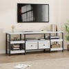 Garvee Industrial TV Stand for 80inch TV with 2 Fabric Drawers, 71in Wide Entertainment Center Media Console with Storage Shelves & Metal Frame - 2 of 4