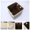 REGALWOVEN Square Fabric Collapsible Storage Basket Bin with Handle for Shelves Closet - 2 of 4