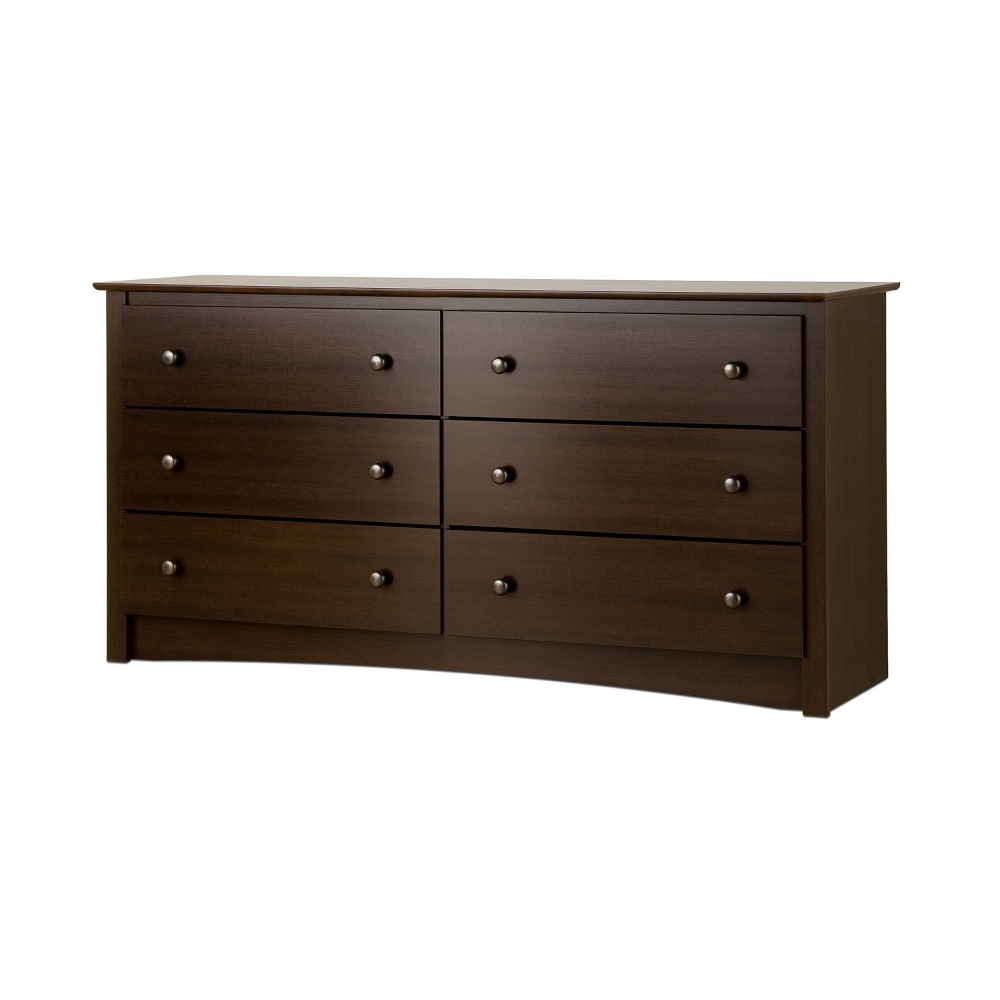 Photos - Dresser / Chests of Drawers 6 Drawer Fremont Dresser Espresso - Prepac