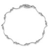Black Bow Jewelry Swirl Diamond Tennis Bracelet in Sterling Silver -7 Inch - 3 of 4
