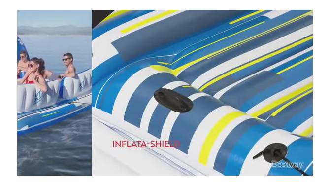 Bestway CoolerZ Tropical Breeze 6 Person Giant Inflatable Floating Island Raft - Multicolored, 2 of 8, play video