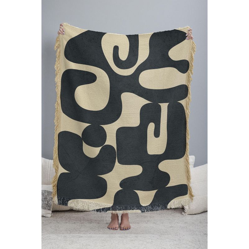 Nadja Modern Abstract Shapes 1 56"x46" Woven Throw Blanket - Deny Designs, 3 of 6