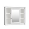 ALEXOUN 35'' x 28'' Wall Mounted Bathroom Bathroom Mirro,Modern Bathroom Mirror with Wall Cabinet,Mirror Cabinet with 6 Open Shelves - 4 of 4