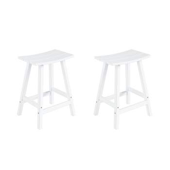 WestinTrends Outdoor Patio Adirondack Counter Height Stool Chair Set of 2