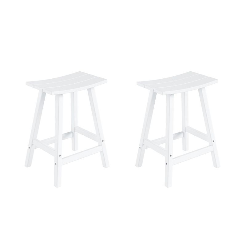 WestinTrends Outdoor Patio Adirondack Counter Height Stool Chair Set of 2, 1 of 3