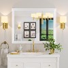 Apmir High-Strength Tempered Glass and Aluminum Alloy Framed French Cleat Mounted Wall Decor Mirror in matte black with 5-Year Warranty - 2 of 4