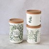 Plant-Based Sustainable Green Leaves Storage Jars, Airtight Decorative Canisters for Kitchen Counter, Cork Lid - 33.1 oz. - 4 of 4