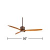 56" Casa Vieja Rally Industrial Rustic 3 Blade Indoor Outdoor Ceiling Fan with LED Light Remote Control Oil Rubbed Bronze Koa Damp Rated for Patio - 4 of 4