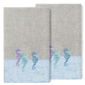 Linum Home Textiles 100% Turkish Cotton SOFIA Embellished Towel Set - 1 of 2