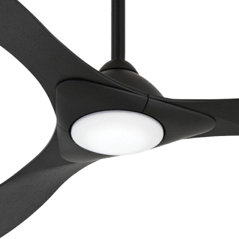 60" Minka Aire Modern Indoor Ceiling Fan with LED Light Remote Control Coal Black Etched Glass for Living Room Kitchen Bedroom, 3 of 5