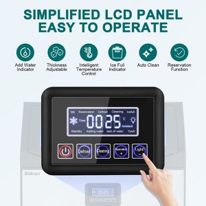 SOZT 24.4 in. Commercial Ice Maker 450 lb./24 H Stainless Steel Freestanding Ice Maker Machine with Full Cube Production - 1 of 4