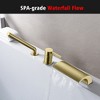 SUMERAIN Brushed Gold Bathroom Tub Filler Faucet High Flow Waterfall Spout, Modern Bathtub Faucet - 4 of 4