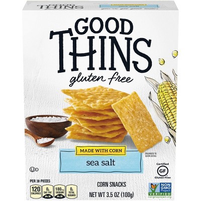 Good Thins Sea Salt Corn Snacks Gluten Free Crackers - 3.5oz