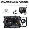 SEVOBAL Pet Strollers Extra Large 2-in-1 Bike Trailer Push Cart for Pets Detachable Bike Hitch Push Handle Included, Black, 54.53"*30.31"*35.04" - 3 of 4