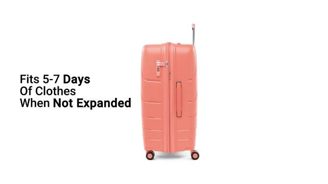 Atlantic®  2 Pc Luggage Set - Carry-on & Convertible Medium to Large Checked Exp Hardside Spinners, 2 of 10, play video