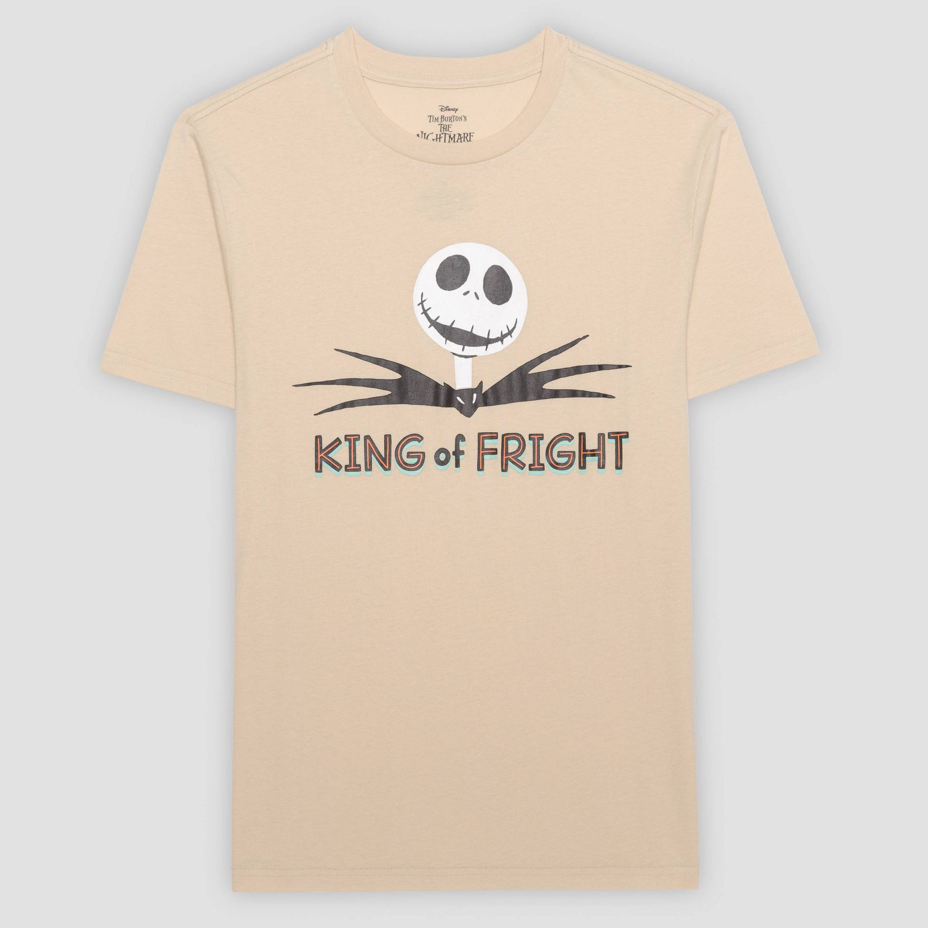 Adult The Nightmare Before Christmas Jack Skellington 'King of Fright' Graphic T-Shirt - Tan