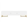 Vynxaria Modern TV Stand for 65+ Inch TV - Entertainment Center with Storage, T-Shaped Metal Frame, Stylish Console Cabinet - 3 of 4