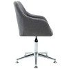 vidaXL Swivel Dining Chair Light Gray Fabric - 3 of 4