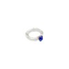 Slickblue Oval Blue Stone Ring, Clear Resin with Rhinestone Detail, Chic and Playful Jewelry, Size 6 - 3 of 4