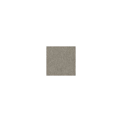 Beige Contemporary Upholstered Ottoman with Dark Wood Legs