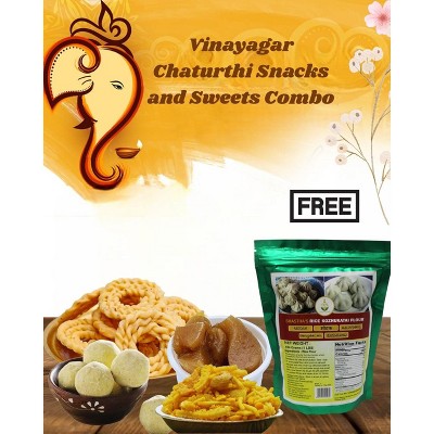 Shastha Festive Combo - Gss Special Mixture , Halwa , Rava Ladoo , Small Hand Murukku For chaturthi + Free Kozhukattai Flour