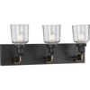 Progress Lighting, Rushton, 3-Light, Bath Vanity, Graphite, Clear Glass Shades - 4 of 4