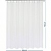 Waffle Weave Shower Curtain, 84x72 Inches, Hotel Luxury, Washable, Water Repellent, White - 2 of 4