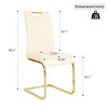 PAGED Upholstered Dining Chairs Modern Living Room Chairs Comfortable Kitchen Chairs with Metal Legs for Living Room - 4 of 4
