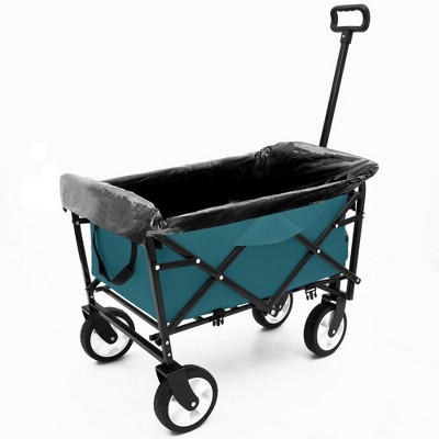 Grungis Folding Shopping Cart with Strap Design,Beach Cart with Lightweight and Portable Design,Utility Cart for Camping,Shopping,Sports