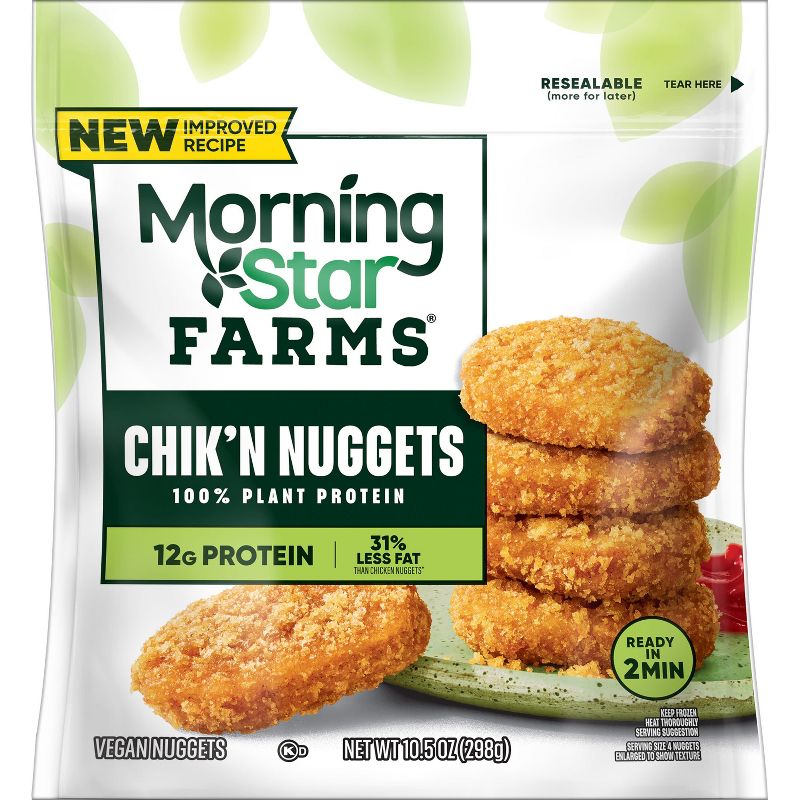 Morningstar Farms Classic Frozen Veggie Chik&#39;n Nuggets - 10.5oz, 3 of 7