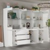 Famapy Modular Kitchen Pantry Cabinet with Light & Glass Doors - 3 of 4