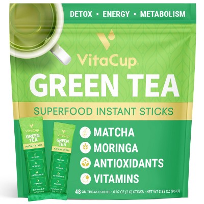 Vitacup Green Tea Instant Sticks - 24ct : Target