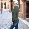 Amaryllis Women's Long-Sleeve Casual Boat Neck Loose-Fit Blouse Soft Stretchy Knit - 4 of 4