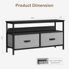 39" TV Stand Dresser with 2 Fabric Drawers, Modern Entertainment Center for 50" TVs, Living Room Storage Cabinet - 2 of 4