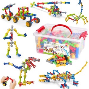 170-Piece STEM Building Blocks Set, Educational Construction Toys for Creative Kids Ages 4-9 - 1 of 4