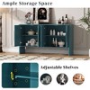 NicBex Vintage 4-Door Sideboard Cabinet with Adjustable Shelves, Sideboard Buffet Cabinet with Storage, Retro Storage Cabinet with Adjustable Shelves - 4 of 4