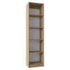 INFURNIC Decorative Bookshelf Compact 5 Shelf Slim Profile Modern Storage for Small Spaces, Brown, 11.77"*17.72"*71.1" - 4 of 4