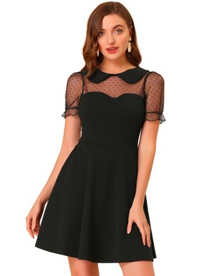 SHEIN Plus Square Neck Sheer Mesh Sleeve Dress  Mesh sleeved dress, Big  size dress, Big size dress casual