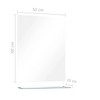 Aghana Digitals Tempered Glass Wall-Mounted Mirror with Shelf, 60x50 cm - Minimalist Decorative & - 4 of 4