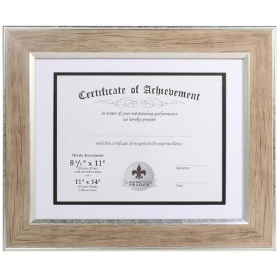 Lawrence Frames Polyurethane Document Frame Natural/Silver 189211