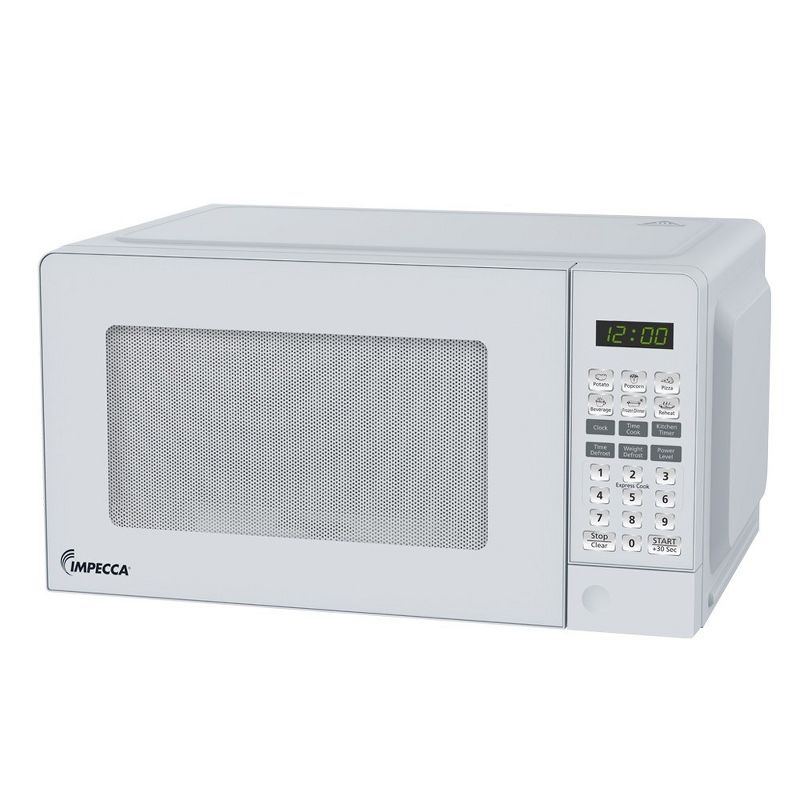 Impecca 0.7 Cu Ft, Countertop Microwave, 700 Watts -  White, 1 of 4