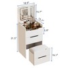 FONTOI 37.43"W 3 in 1 Vanity Desk with Flip Top Mirror and 3 Drawers Compact Makeup Vanity for Bedroom Dressing Room, 37.43"*18.12"*9.85" - 3 of 4