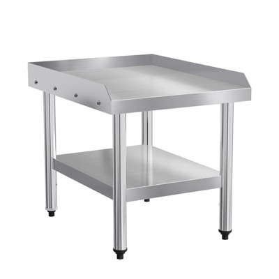 ROVSUN 24" x 30" Stainless Steel Equipment Stand with Adjustable Undershelf, Grill Stand Table for Restaurant Home