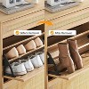 Garvee 3 Flip Drawers Shoe Storage Cabinet with 1 Drawer ¨C Freestanding Narrow Rattan Shoe Rack with Metal Legs, Anti-Tipping - 2 of 4