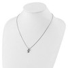 Black Bow Jewelry Blue & White Diamond Triple Heart Slide Necklace in Sterling Silver - 4 of 4
