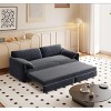 KWPZQEB 3-in-1 Sofa Bed, 66 Inch Convertible Pull Out Couch, Loveseat Sleeper Sofa with Side Storage, Velvet Sofa Couches for Living Room - 4 of 4
